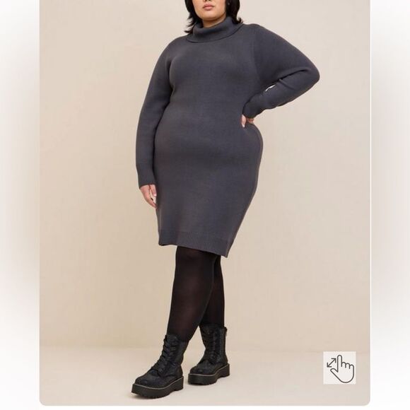 Torrid - At The Knee Ultra Soft Sweater Dress - Picture 1 of 6